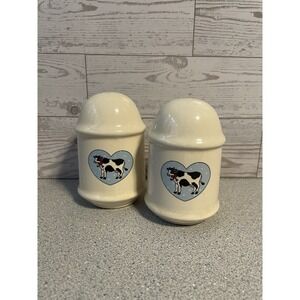 Vintage Farmhouse Ceramic Cottagecore Cow Salt And Pepper Shakers